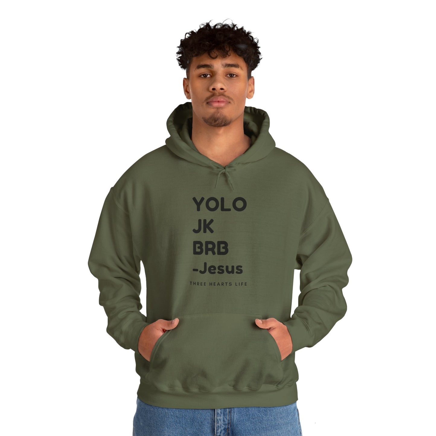 YOLO Hooded Sweatshirt - Neutral Colors