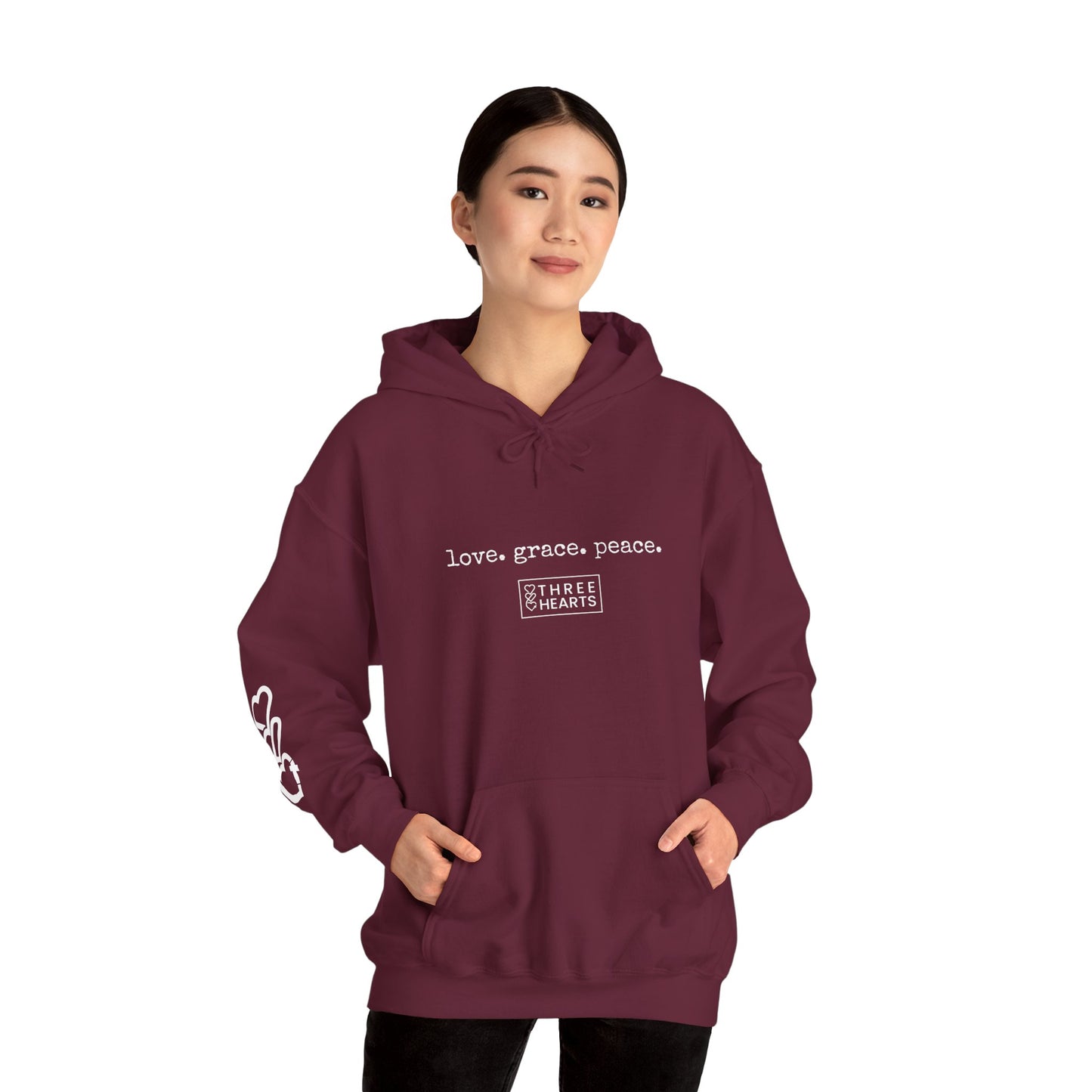 Love. Grace. Peace. Hooded Sweatshirt