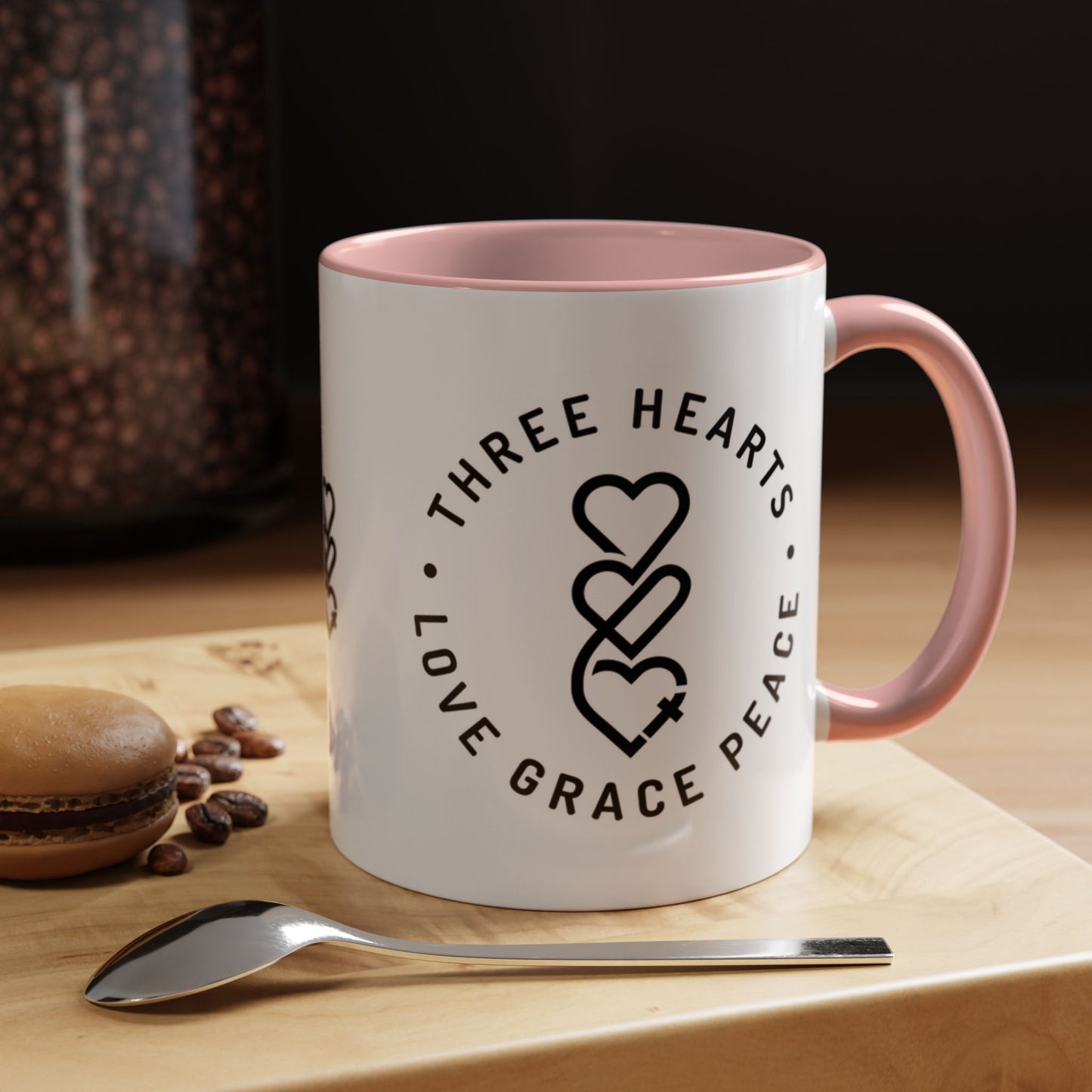 Three Hearts Colorful Mug, 11oz