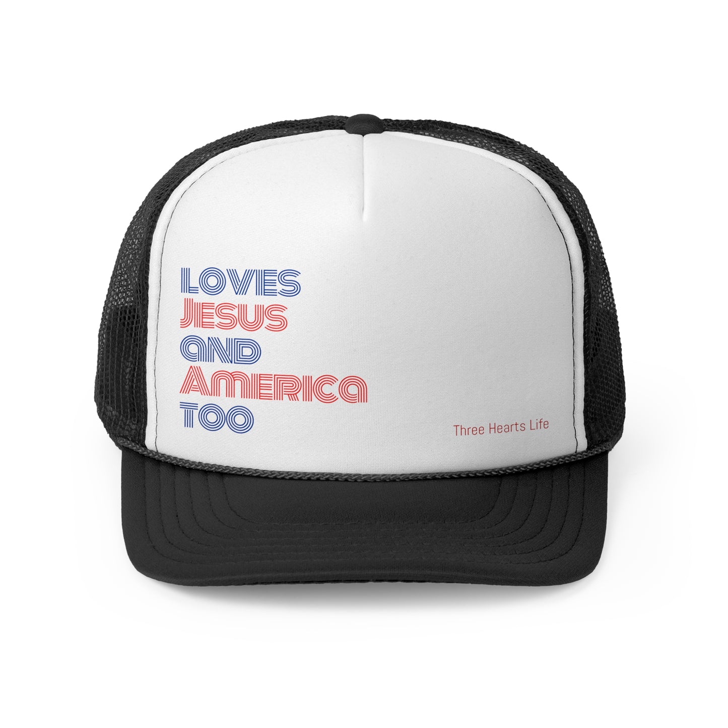 Loves Jesus and America Trucker Cap