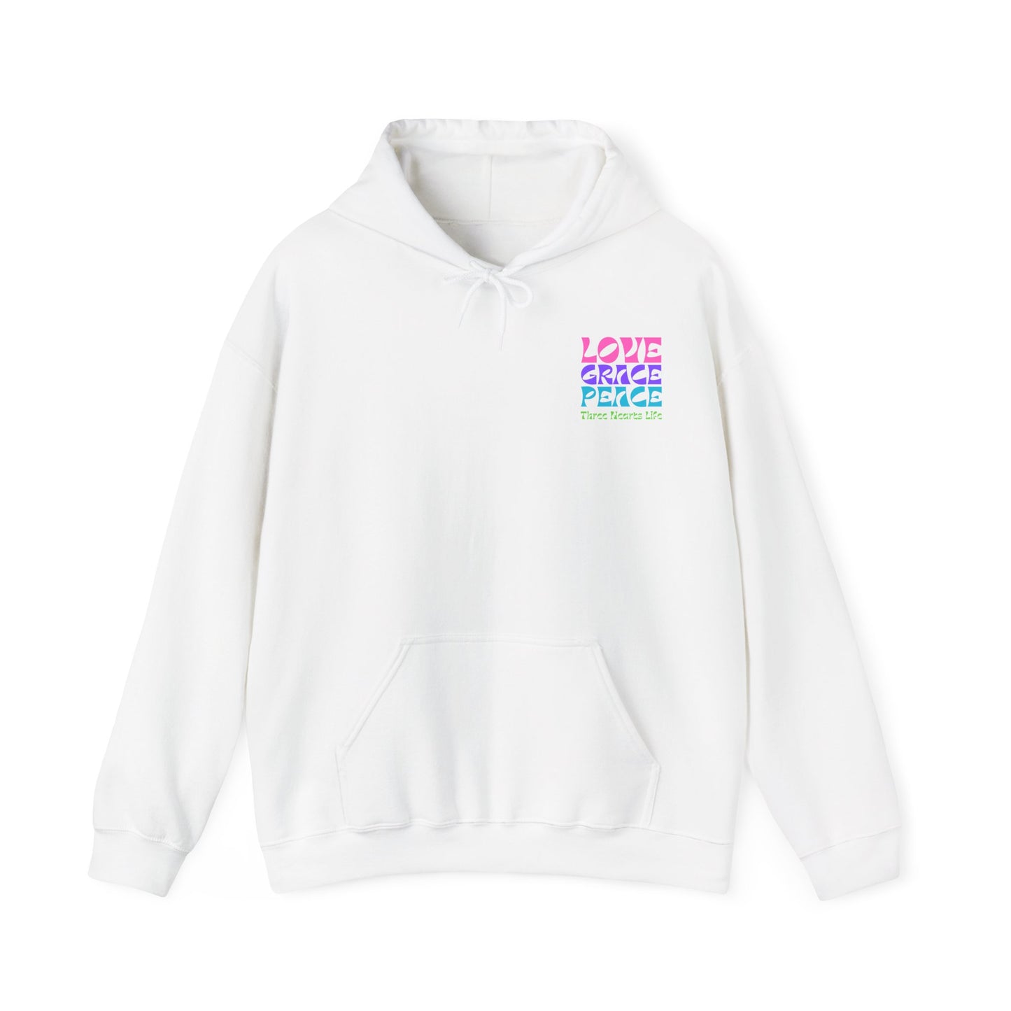 Love Grace Peace Colors Hooded Sweatshirt