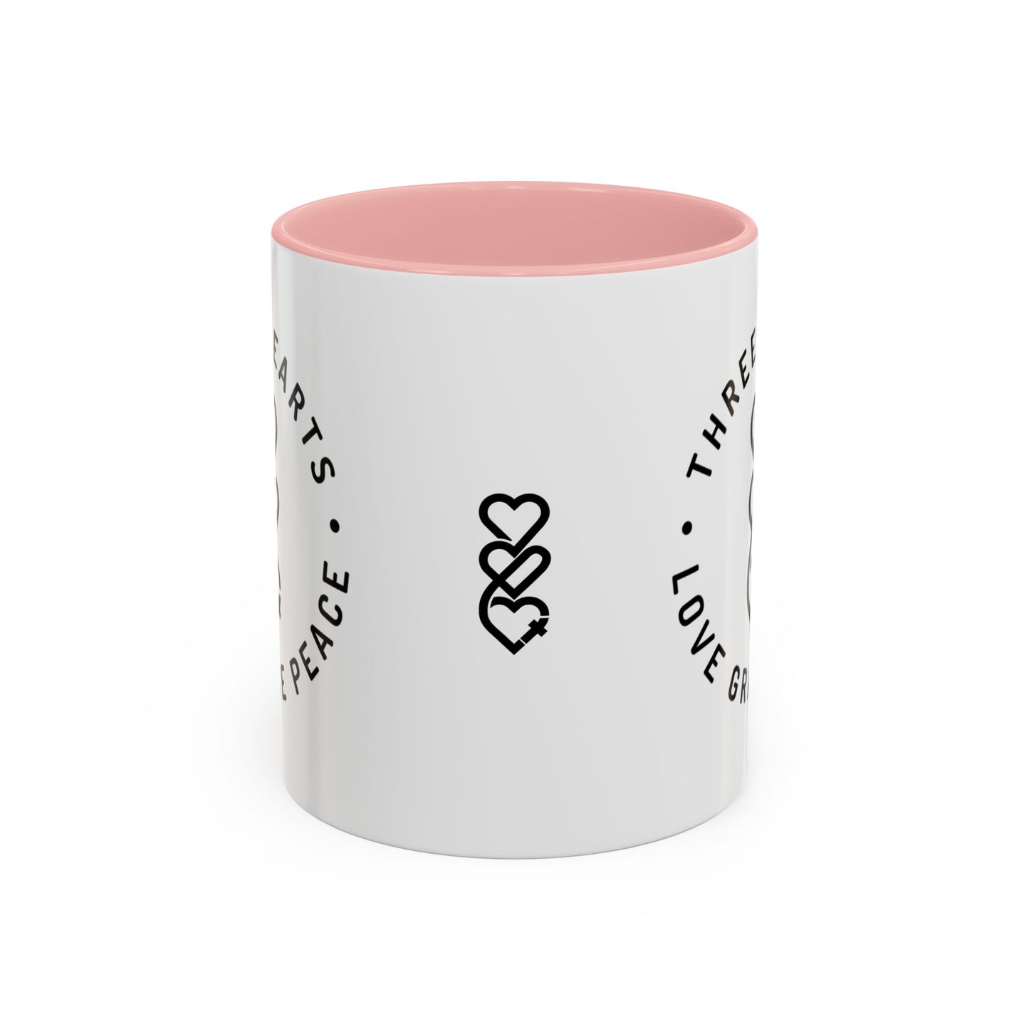 Three Hearts Colorful Mug, 11oz