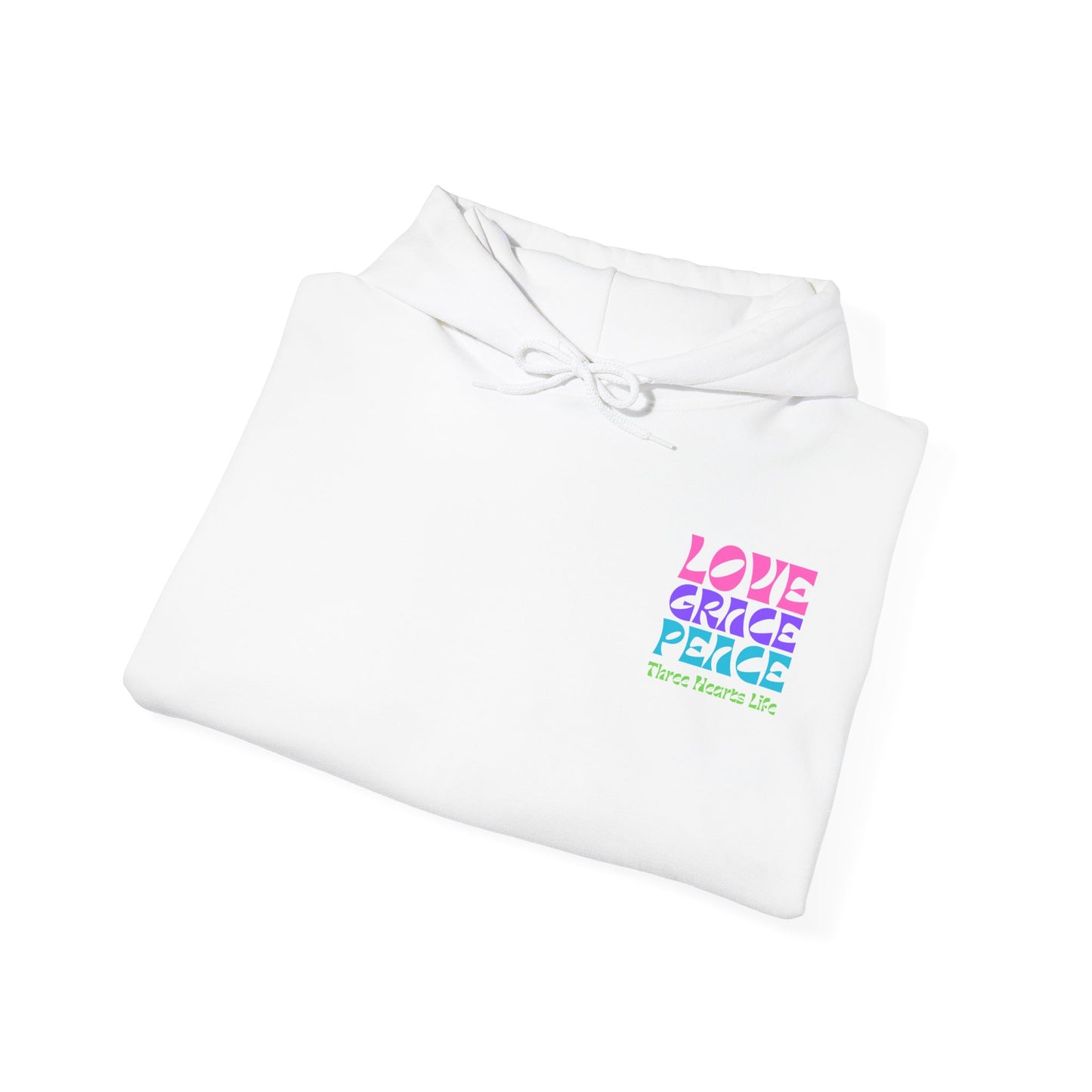 Love Grace Peace Colors Hooded Sweatshirt