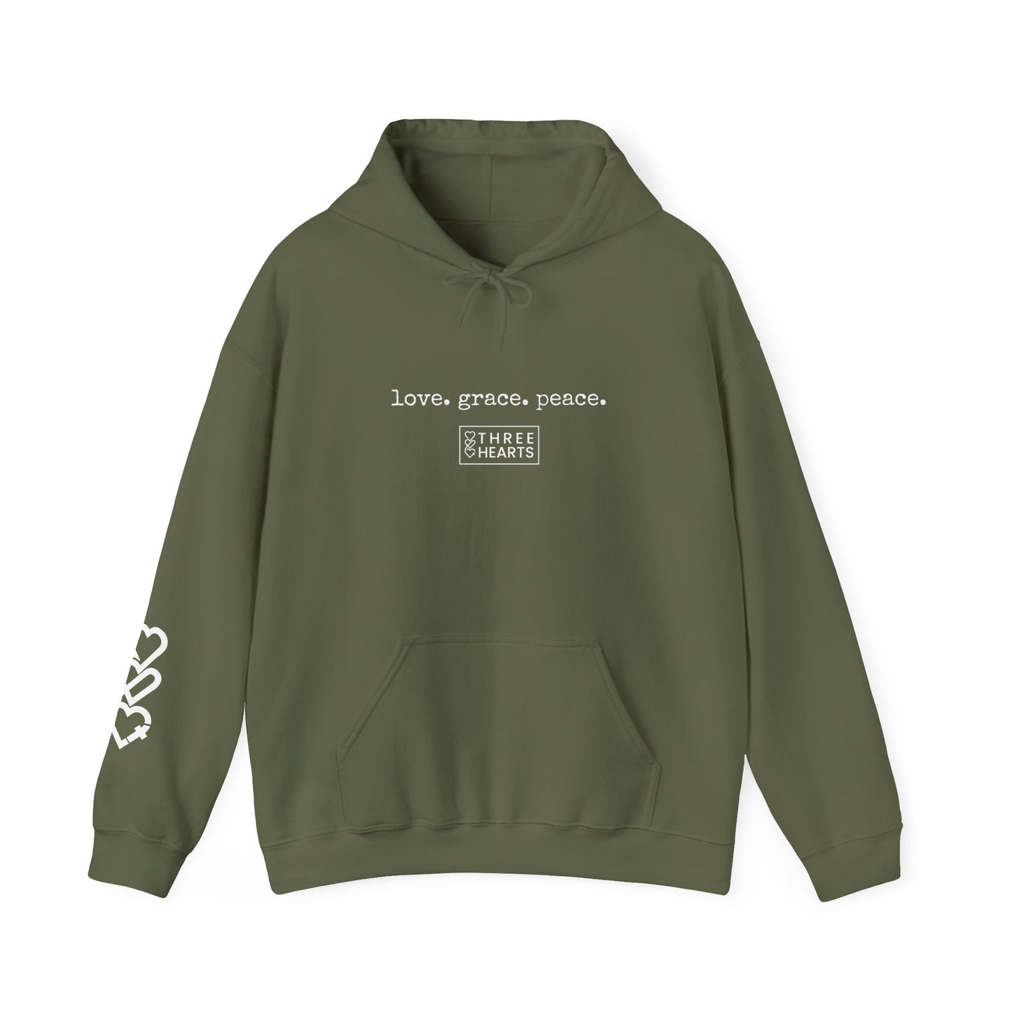 Love. Grace. Peace. Hooded Sweatshirt