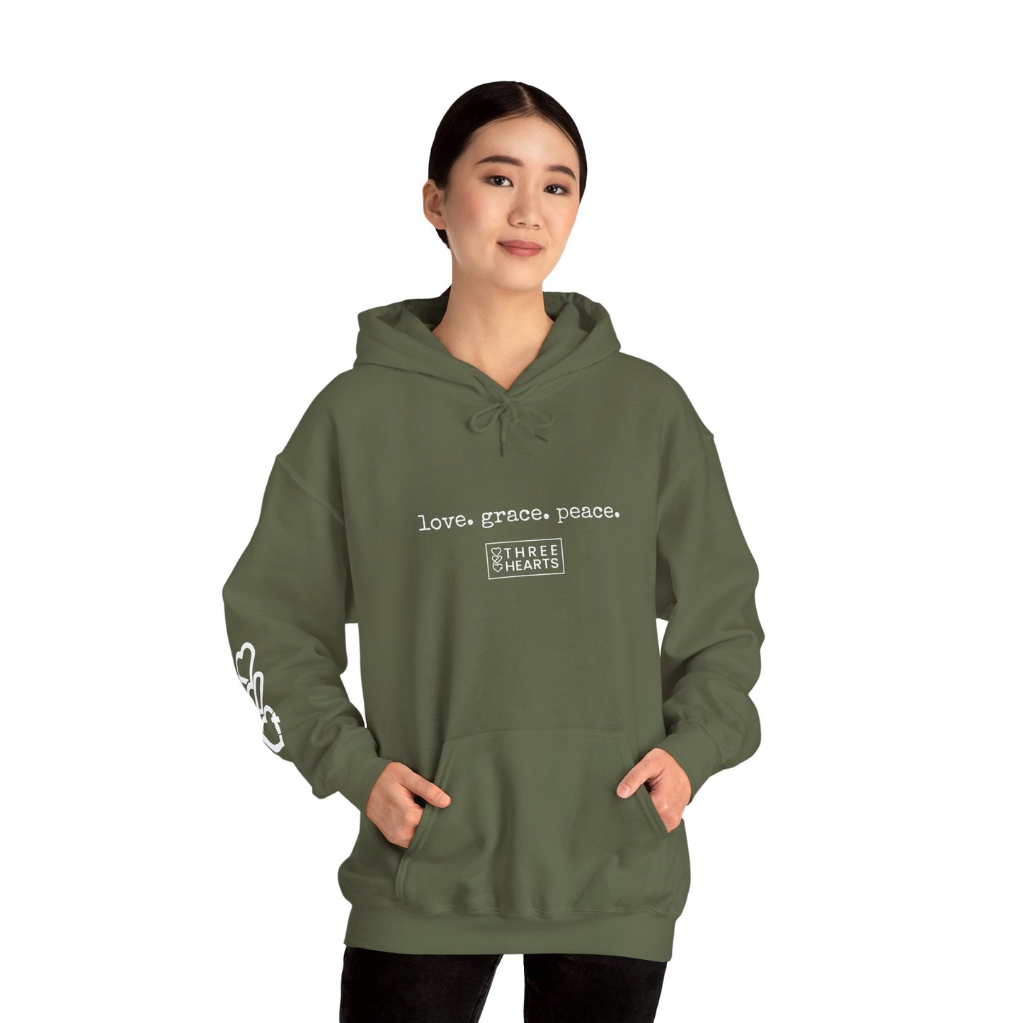 Love. Grace. Peace. Hooded Sweatshirt
