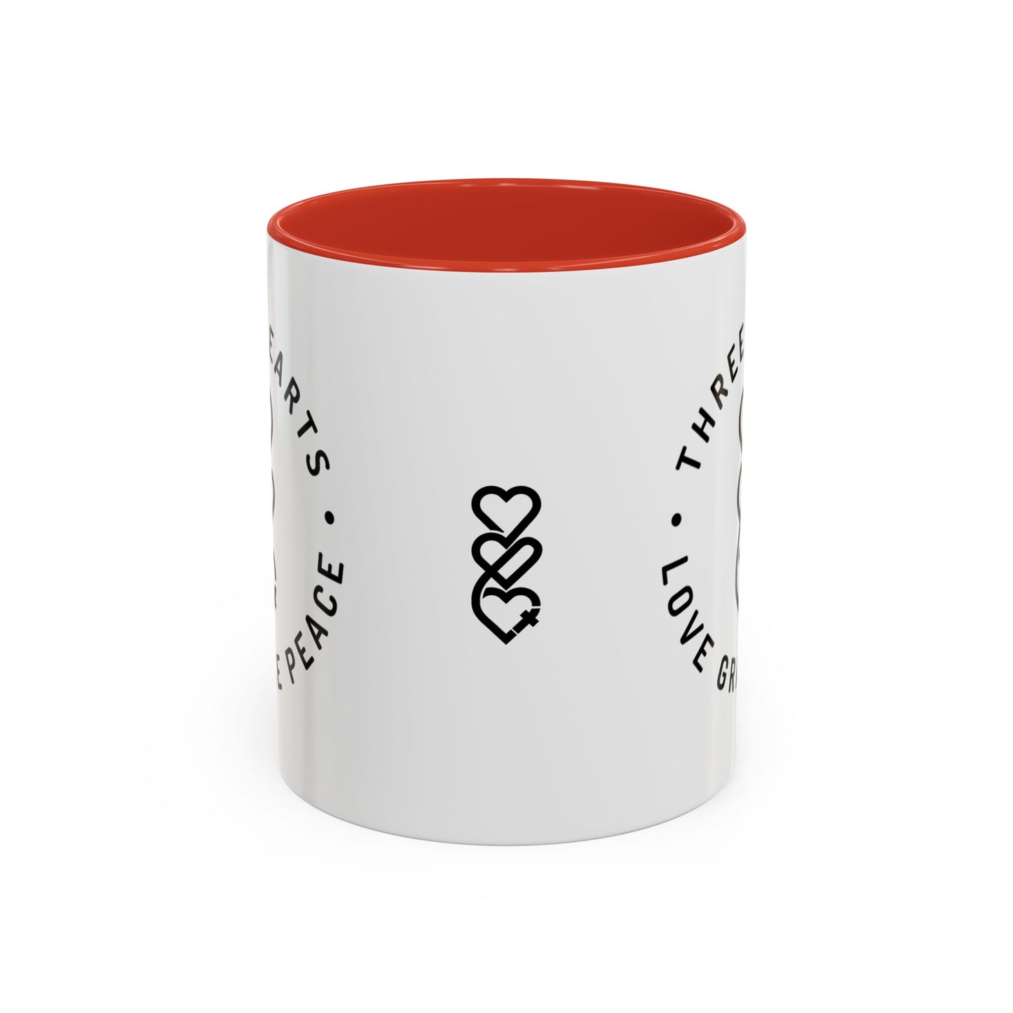 Three Hearts Colorful Mug, 11oz