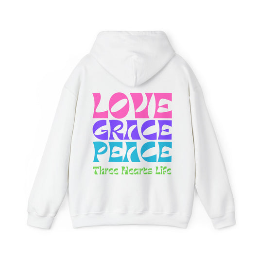 Love Grace Peace Colors Hooded Sweatshirt