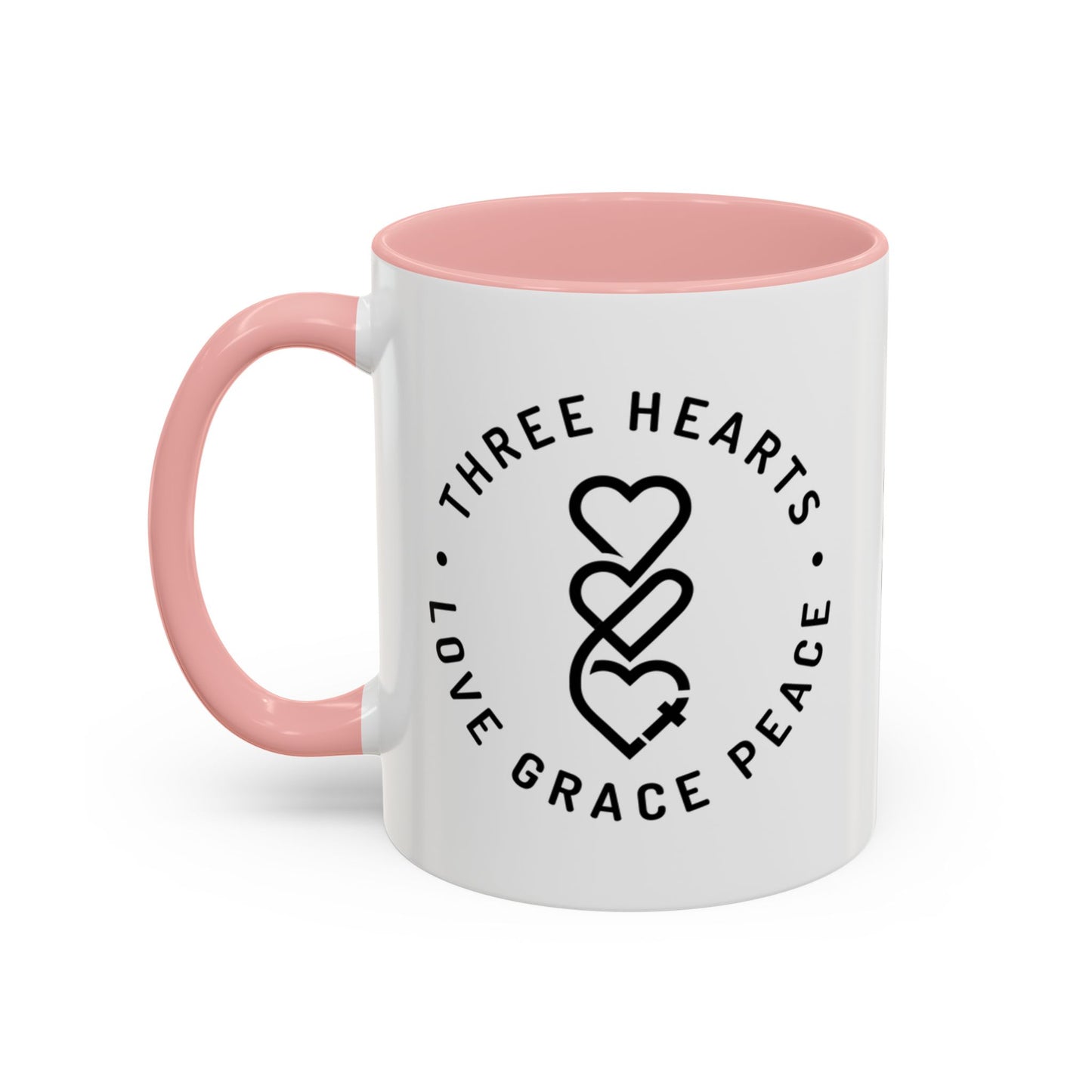 Three Hearts Colorful Mug, 11oz