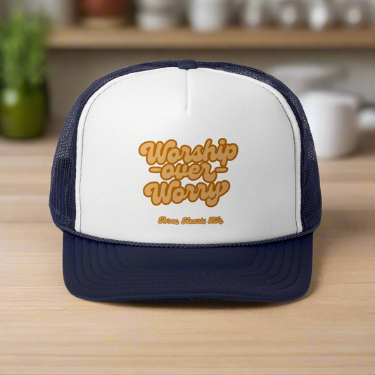 Worship Over Worry Trucker Caps